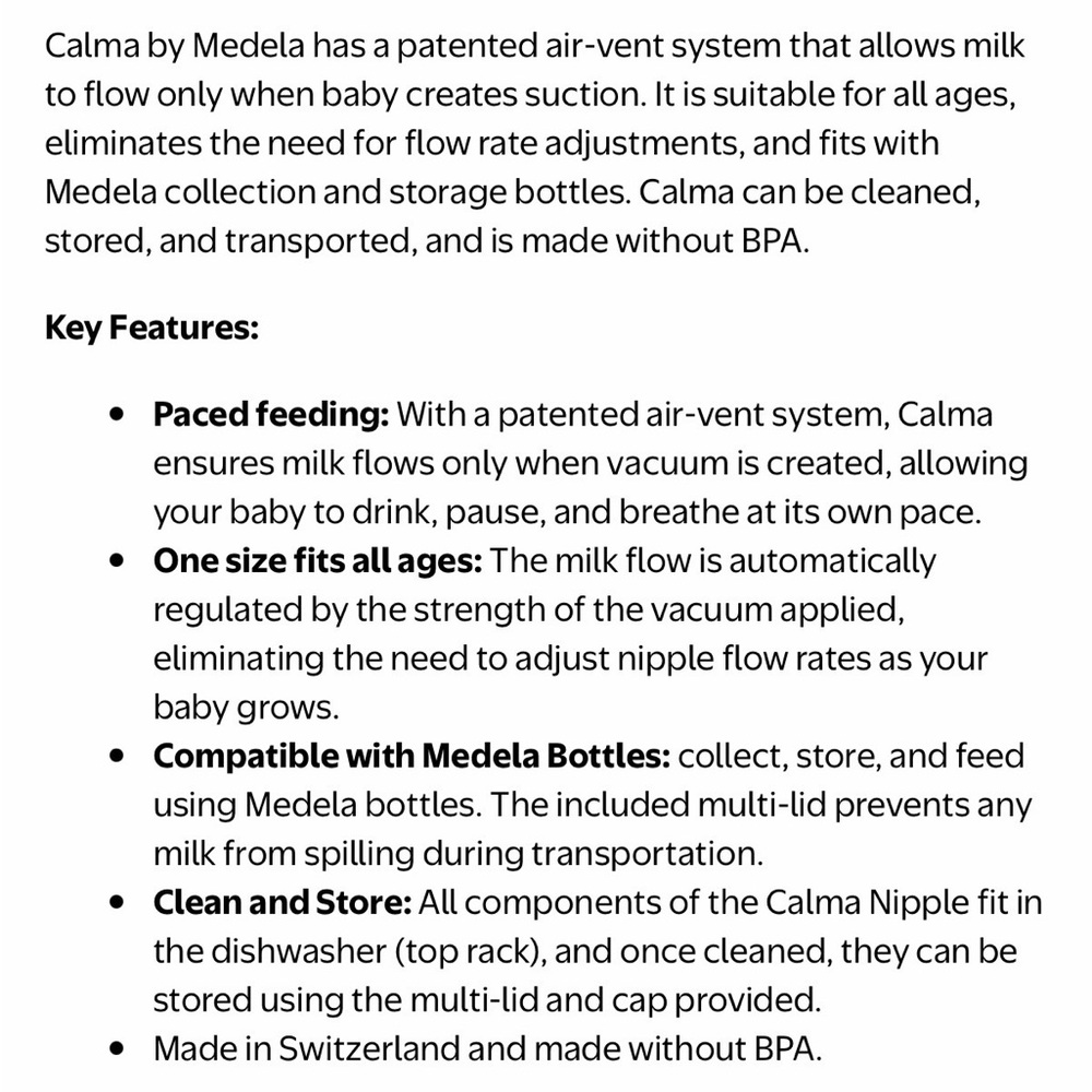 4 Medela Calma Bottle Nipple and Collection Bottles - Picture 4 of 5